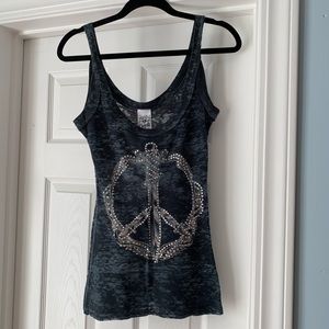 Burn out black and top